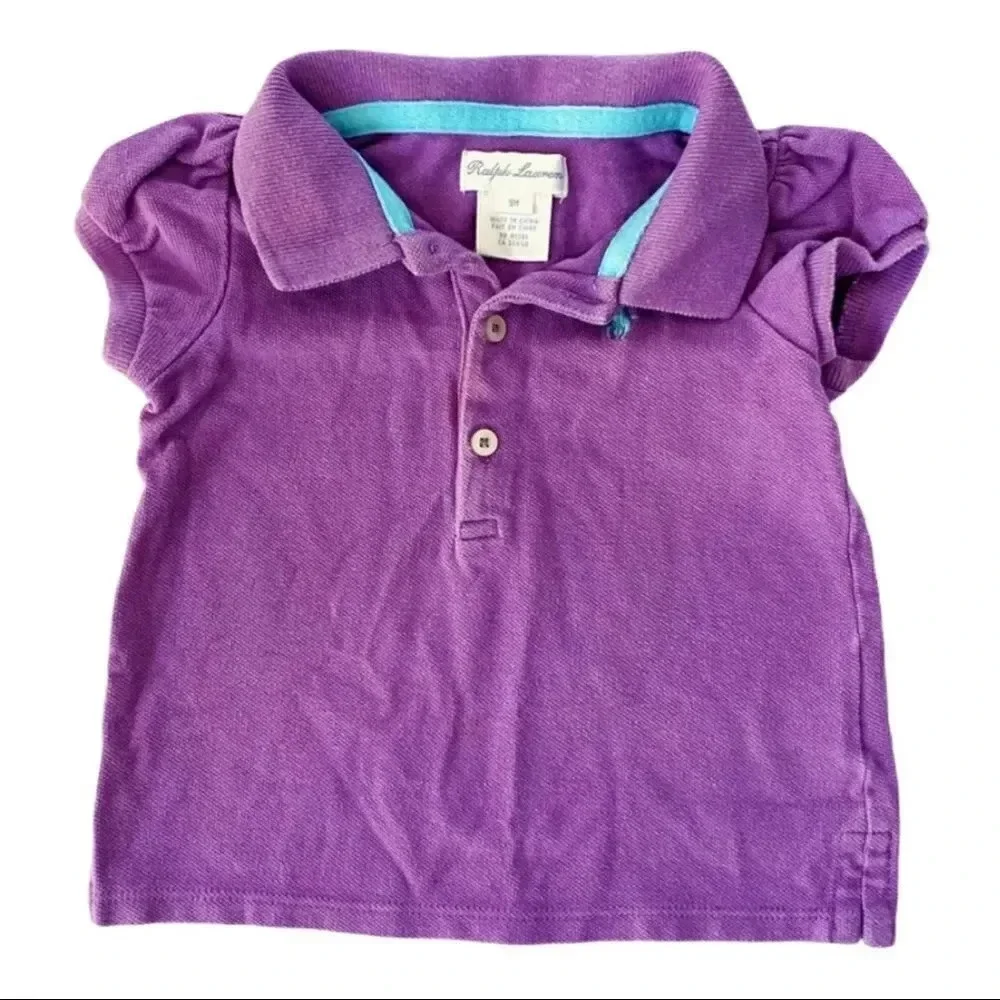 Ralph Lauren | Purple Cap Sleeve Polo (9 mos) 💜